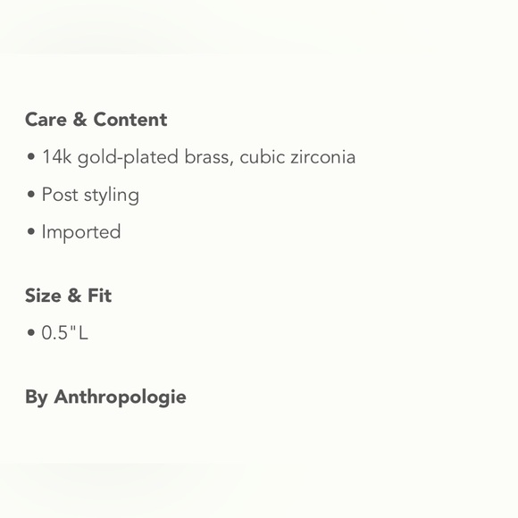 🌷ANTHROPOLOGIE CZ TEARDROP EARRINGS🌷 - Picture 4 of 4